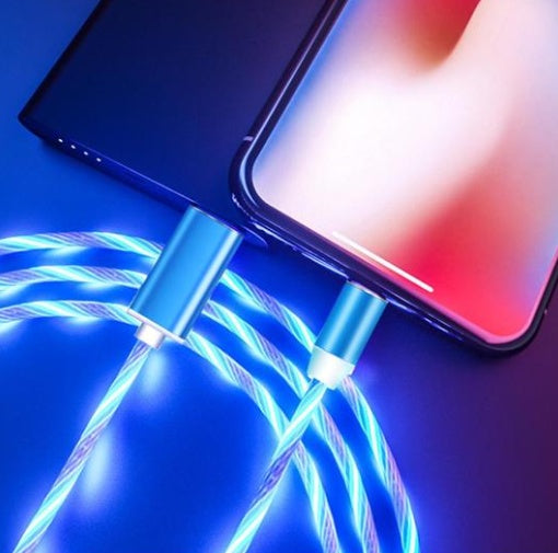 Compatible with Apple, Flowing Light Magnetic Streamer Data Line Cable for Iphone Android Type C Compatible with Apple, Flowing Light Magnetic Streamer Data Line Cable for Iphone Android Type C